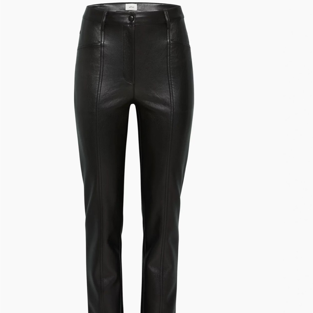 Aritzia - Wilfred black faux leather pants size 2